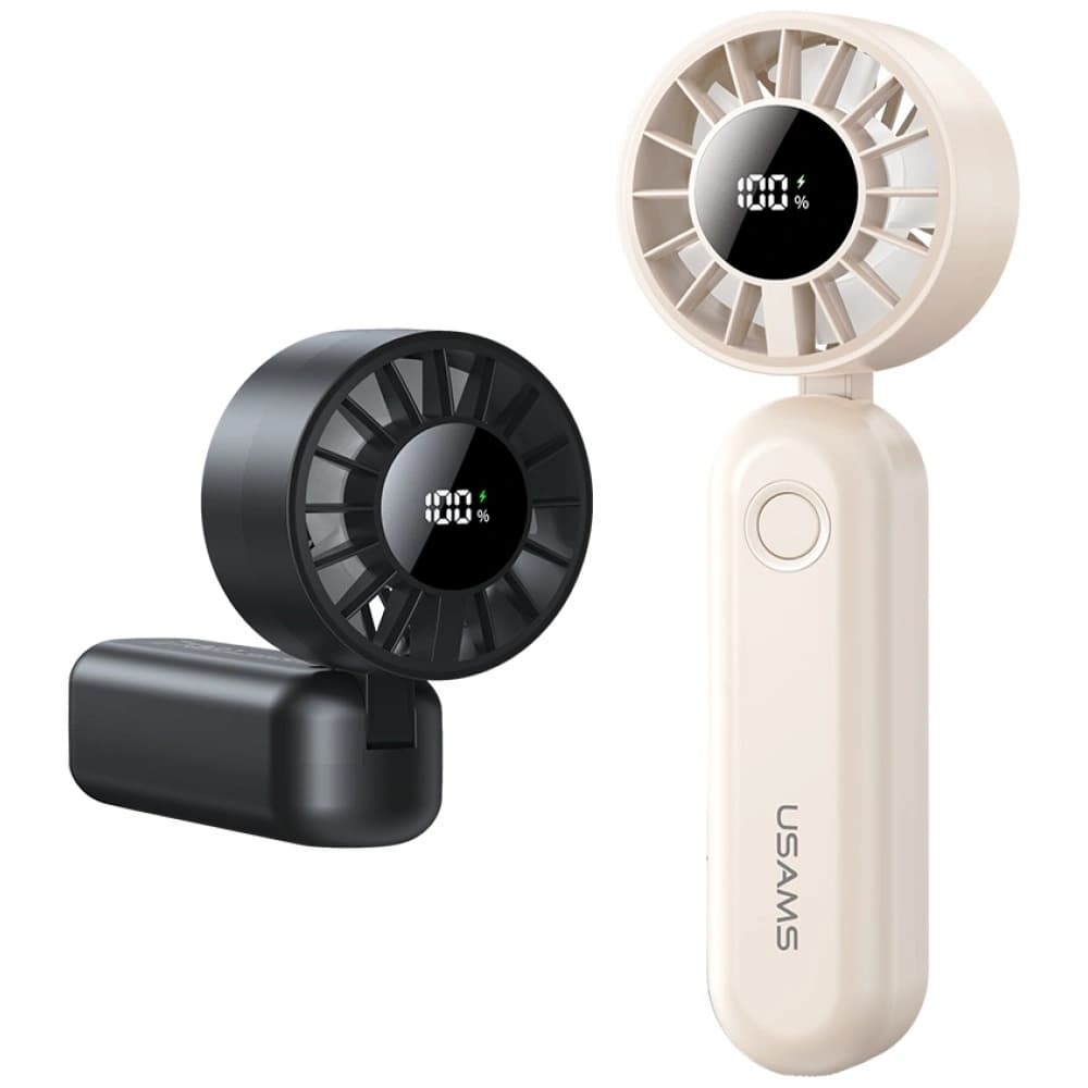 USAMS Mini ZB352 Foldable Hand Fan 1200mAh black - 2