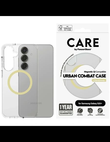 CARE by PanzerGlass Flagship Urban Combat Chardonnay QI Samsung Galaxy S25+ Plus átlátszó