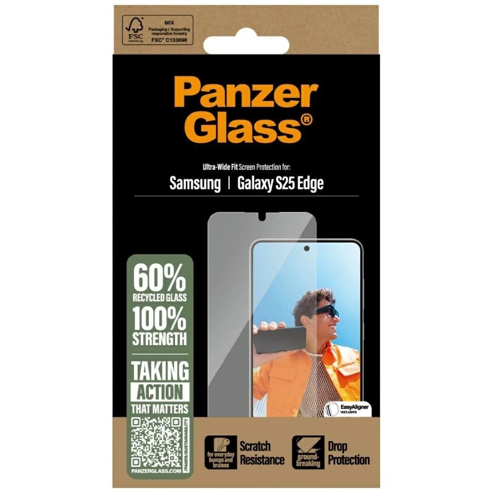 Sticlă securizată PanzerGlass Ultra-Wide Fit pentru Samsung Galaxy S25 Edge - 4