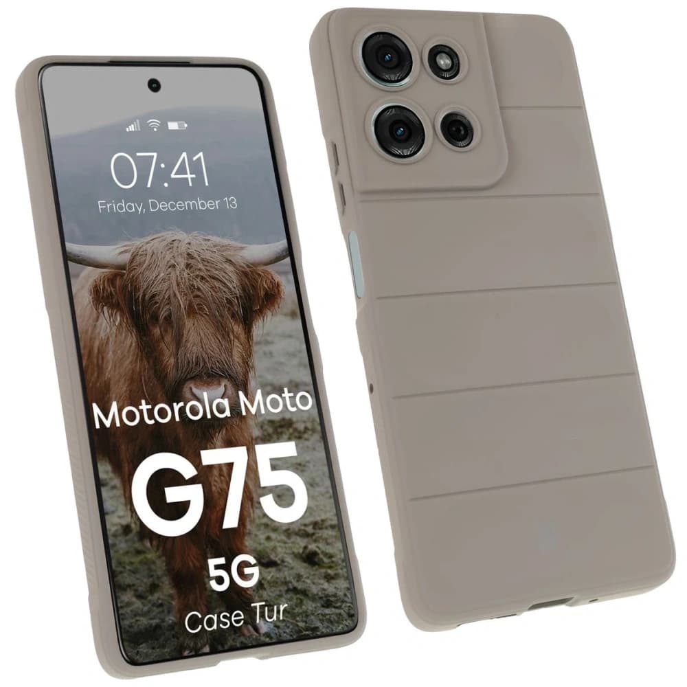 Bizon Case Tur Motorola Moto G75 5G light gray
