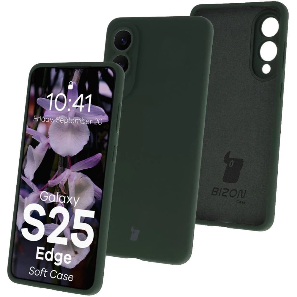 Bizon Soft Case Samsung Galaxy S25 Edge sötétzöld