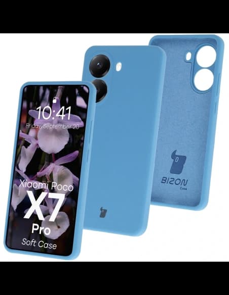 Husa moale Bizon pentru Xiaomi POCO X7 Pro albastră