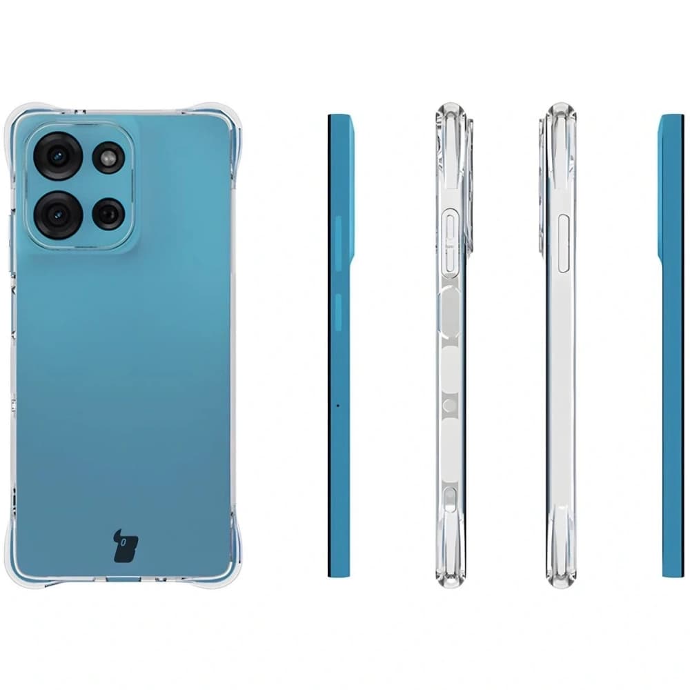 Bizon Case Clear Pack flexible case + 2x screen film Motorola Moto G75 5G - 4