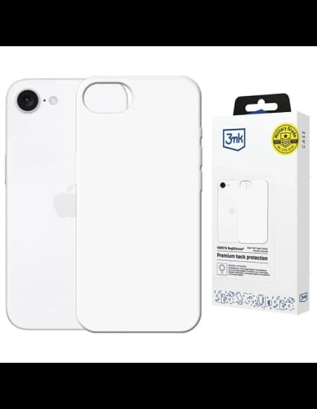 3MK Hardy MagSilicone Apple iPhone 16e alb