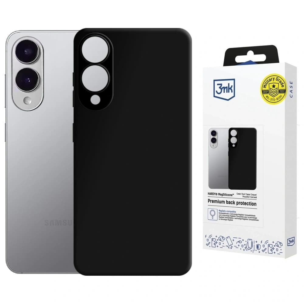 3MK Hardy MagSilicone Samsung Galaxy S25 Edge černý