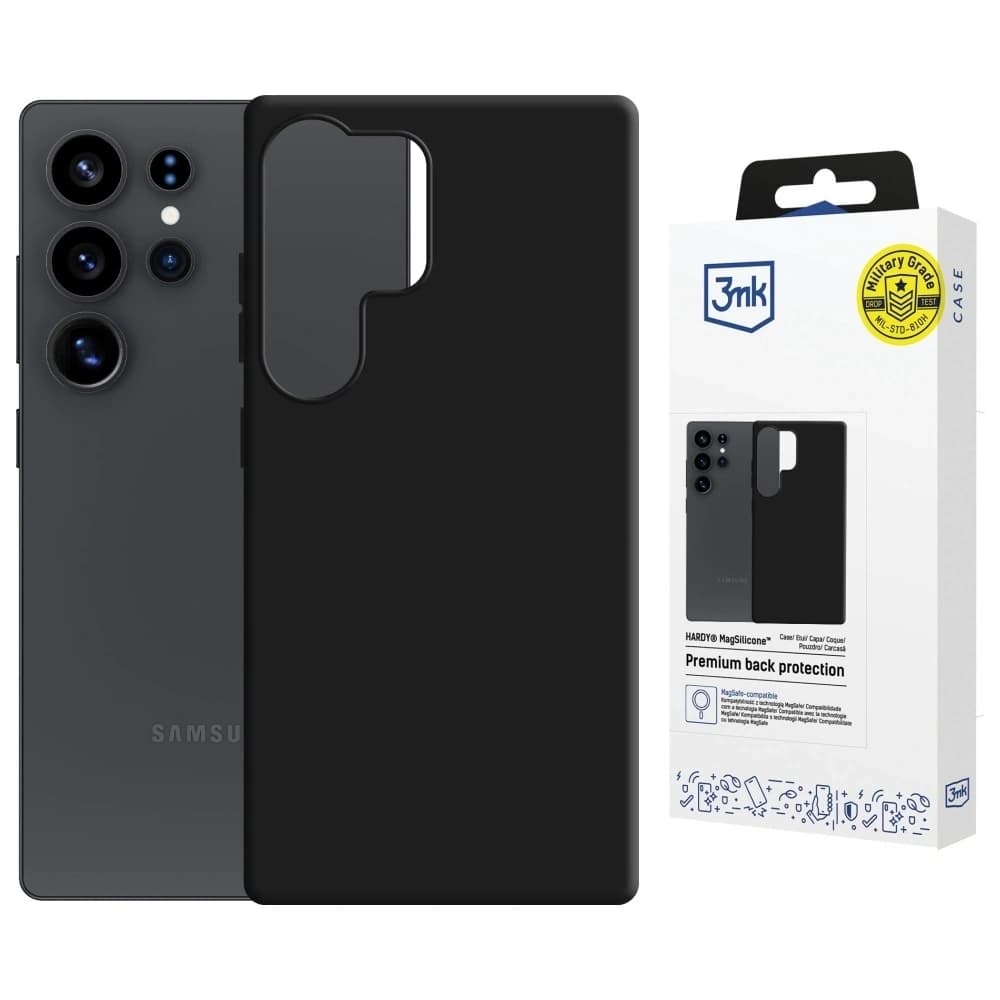 3MK Hardy MagSilicone Samsung Galaxy S25 Ultra černý