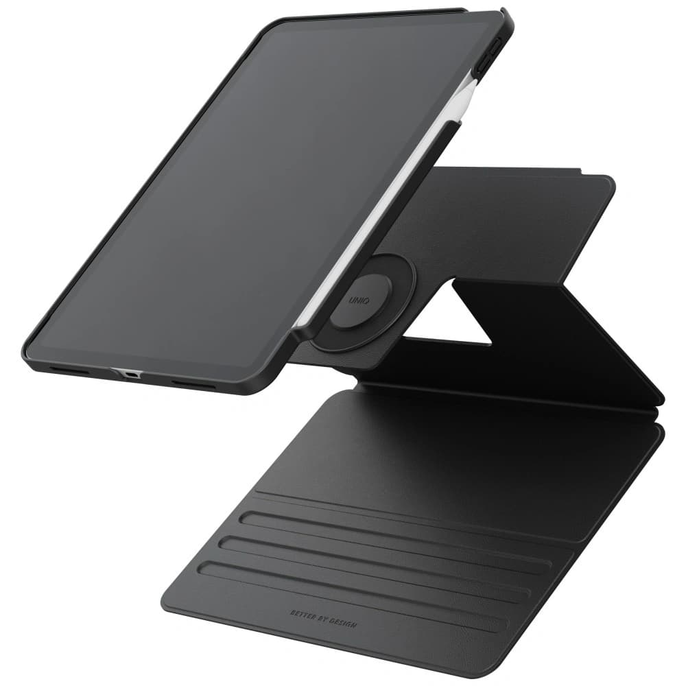 UNIQ Rovus Snapmount Magnetisch 360 Grad Rotierbar Abnehmbar für Apple iPad 10,9" 2022 / 11" 2025 schwarz - 5