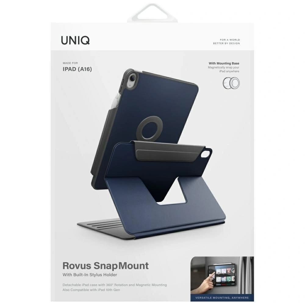 UNIQ Rovus Snapmount Magnetisch 360 Grad Rotierbar Abnehmbar für Apple iPad 10,9" 2022 / 11" 2025 marineblau - 10