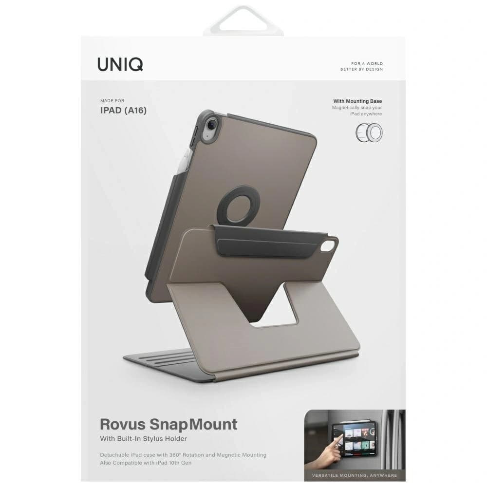 UNIQ Rovus Snapmount Magnetic 360 Rotating Detachable Apple iPad 10.9" 2022 / 11" 2025 grey - 10