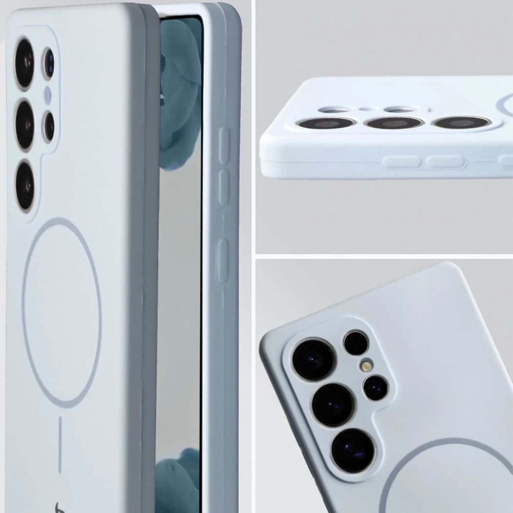 Bizon měkký obal magnetický Samsung Galaxy S25 Ultra modrý - 6