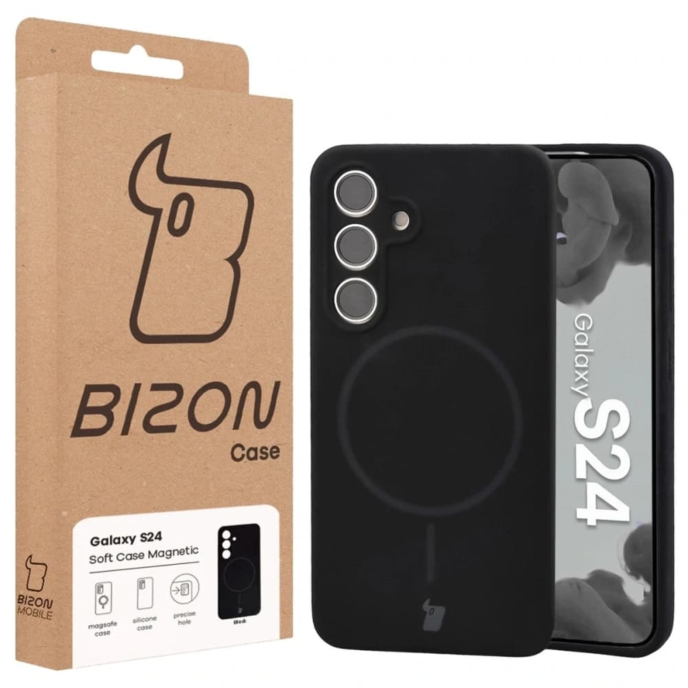 Bizon Soft Case Magnetic Samsung Galaxy S24 negru - 8