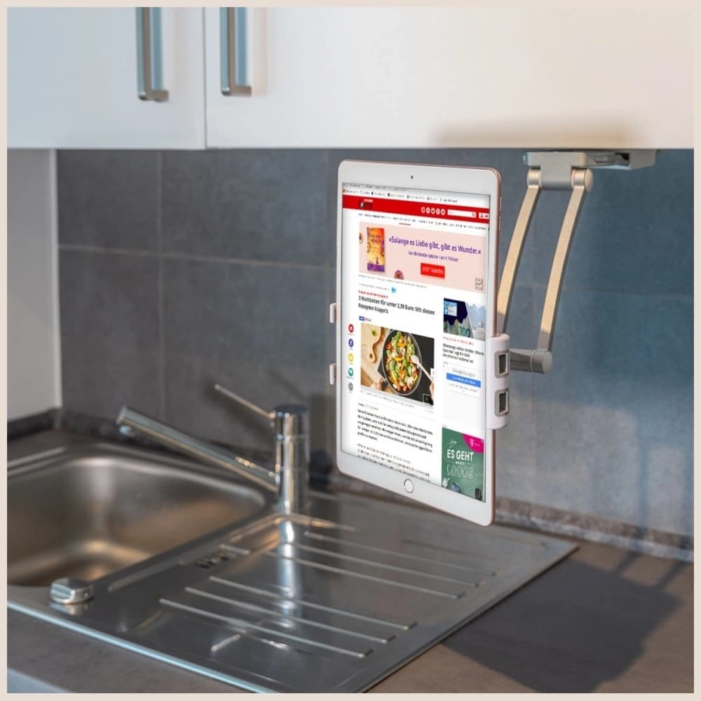 4smarts ErgoFix H7 Konyhai Tartó Táblagépekhez és Okostelefonokhoz Ezüst - 9