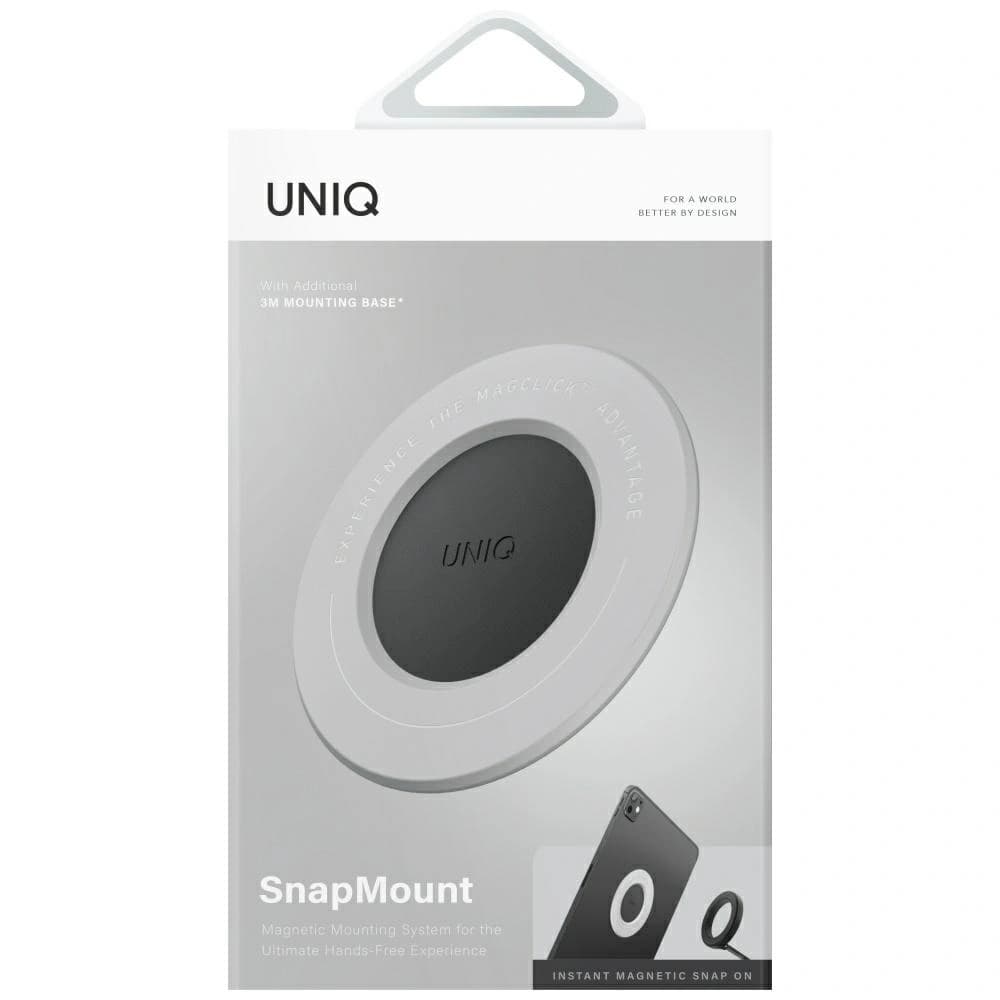 UNIQ SnapMount magnetický držák samolepicí šedý/černý - 5