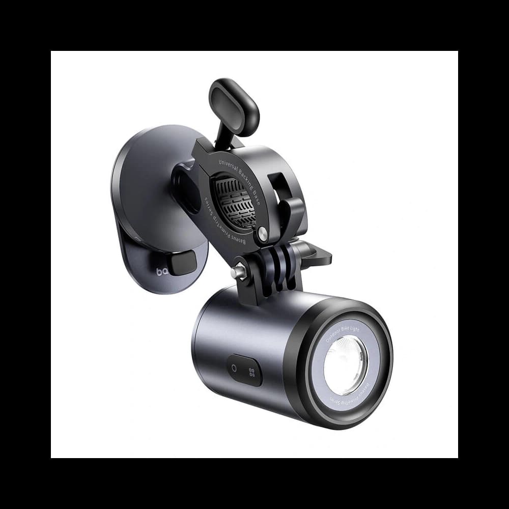 Baseus PrimeTrip 2-in-1 Fahrradhalterung für Handy + 600lm USB-C Taschenlampe (schwarz) - 2