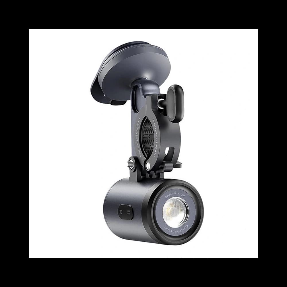 Baseus PrimeTrip 2-in-1 Fahrradhalterung für Handy + 600lm USB-C Taschenlampe (schwarz) - 6