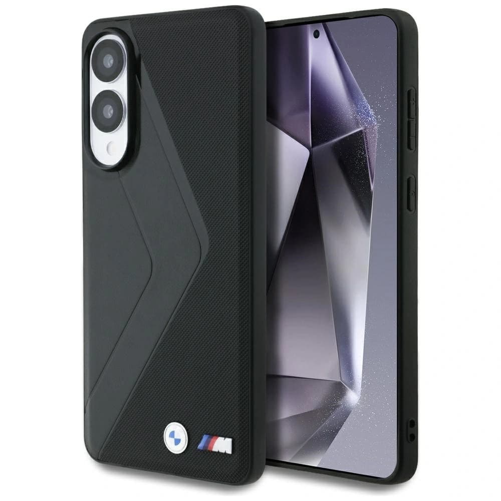 BMW Leather Oversized Stripes MagSafe Samsung Galaxy S25 Edge black