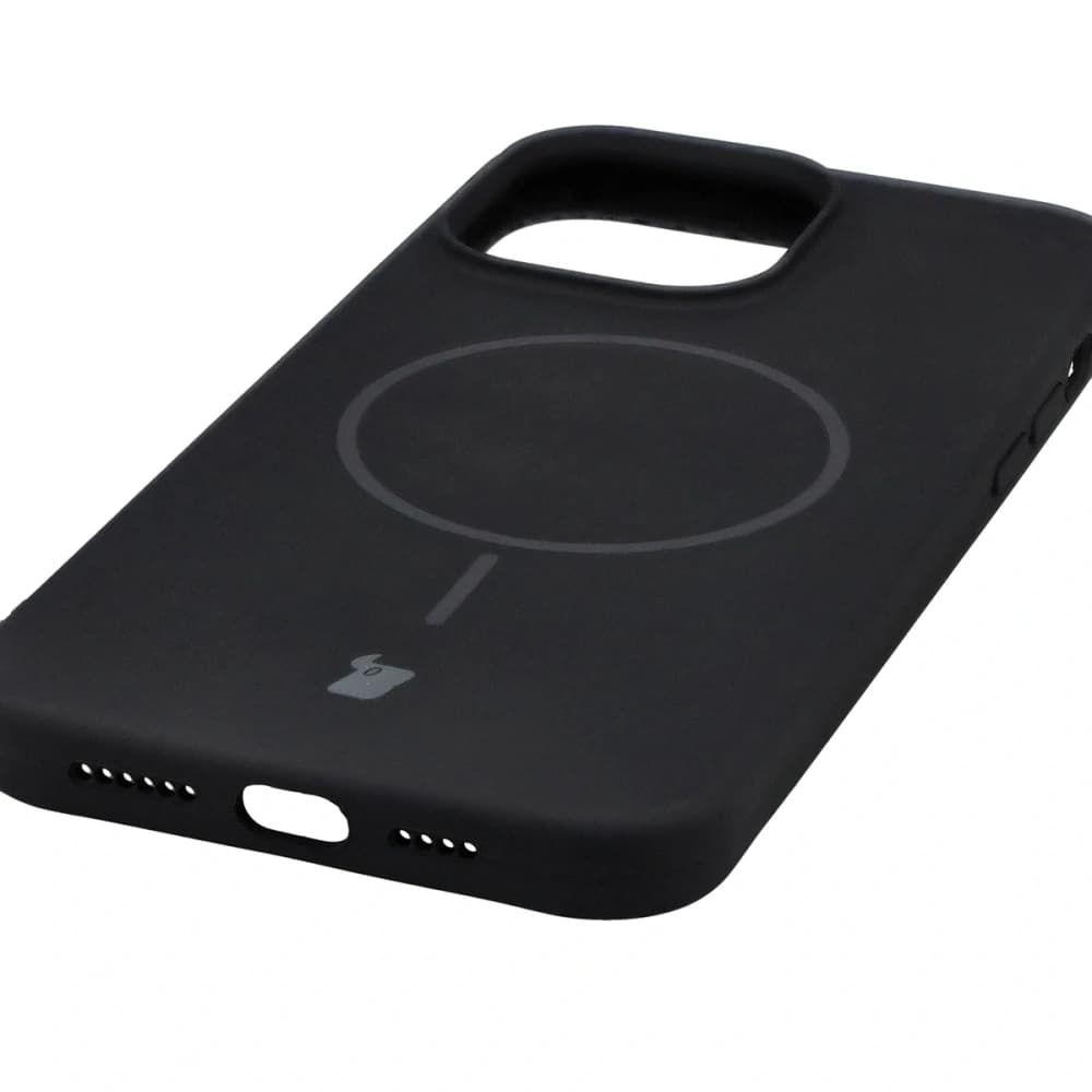 Silikonowe etui z pierścieniem magnetycznym Bizon Soft Case Magnetic do iPhone 14 Pro Max, czarne - 3