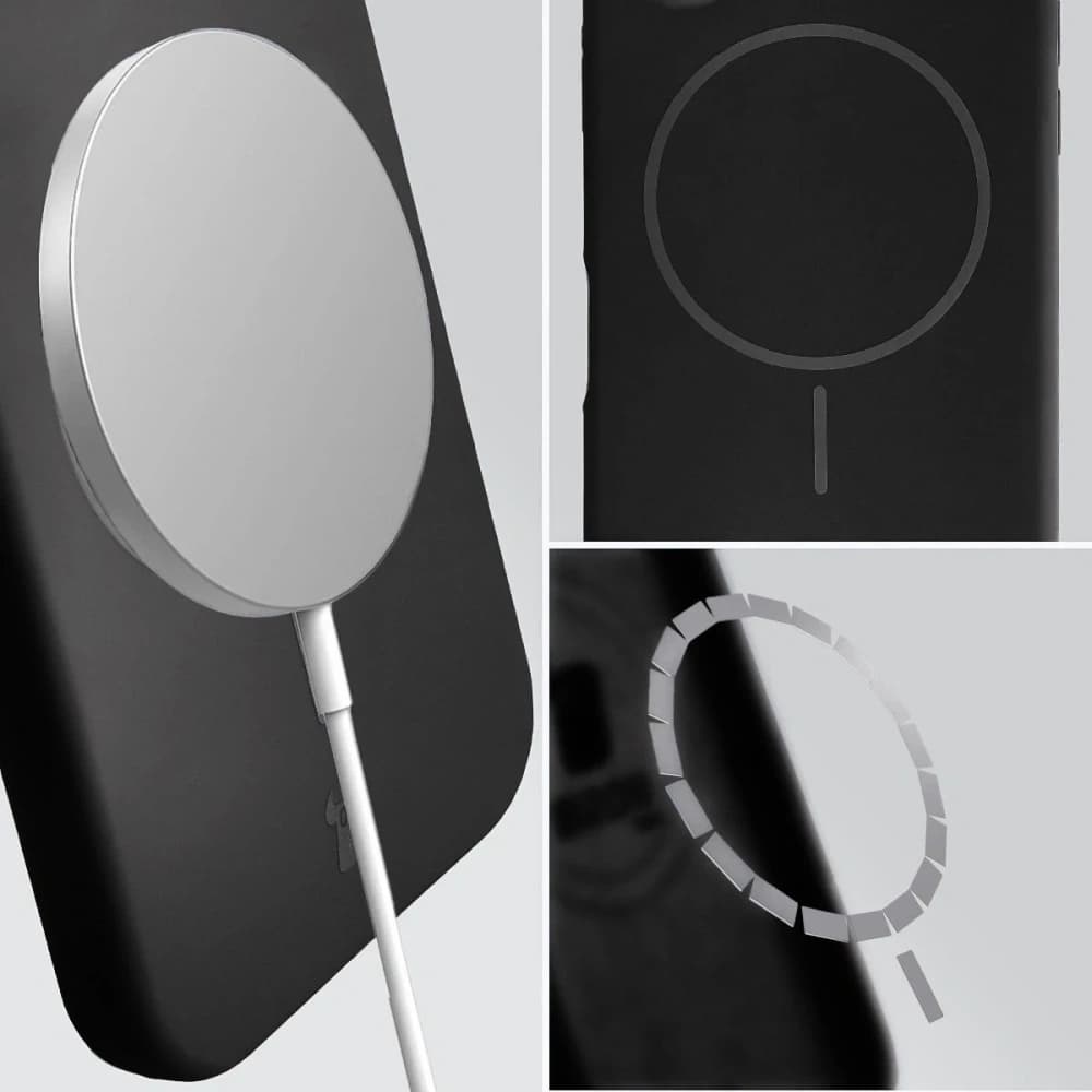 Silikonowe etui z pierścieniem magnetycznym Bizon Soft Case Magnetic do iPhone 14 Pro Max, czarne - 4