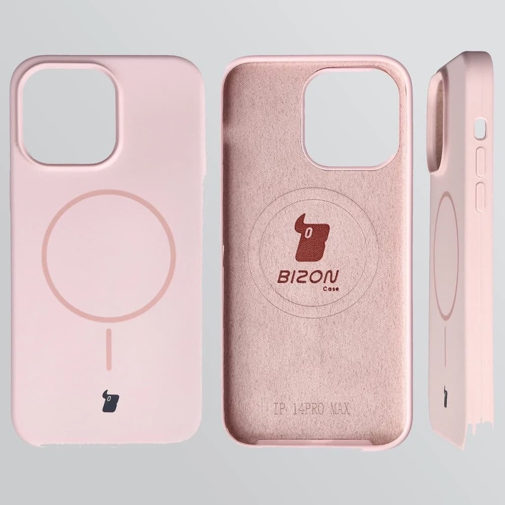 Husa moale Bizon cu magnet pentru Apple iPhone 14 Pro Max roz deschis - 5
