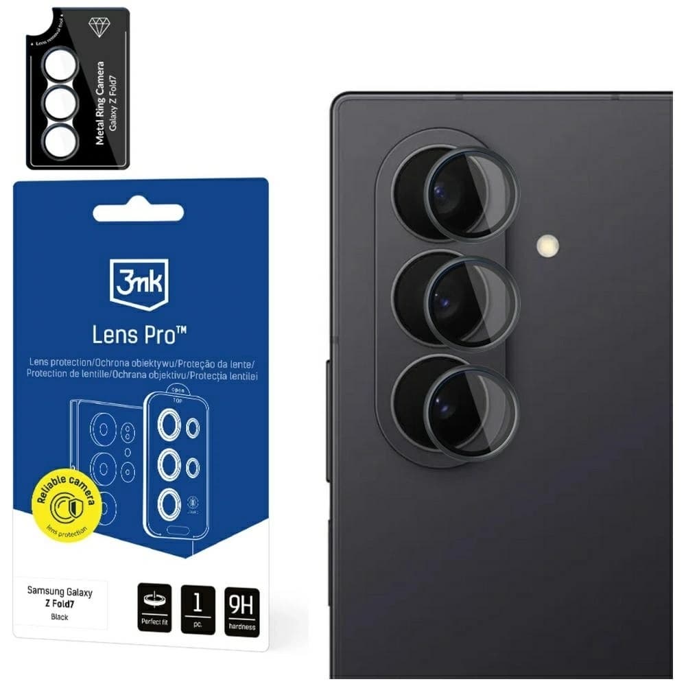 3MK Lencsvédelem Pro Samsung Galaxy Z Fold7 fekete - 1