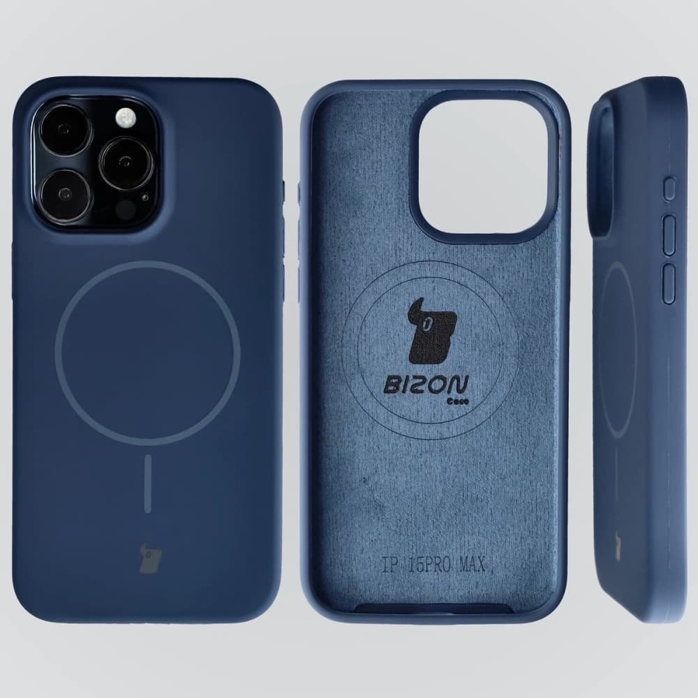 Bizon puha tok mágneses Apple iPhone 15 Pro Max sötétkék - 5