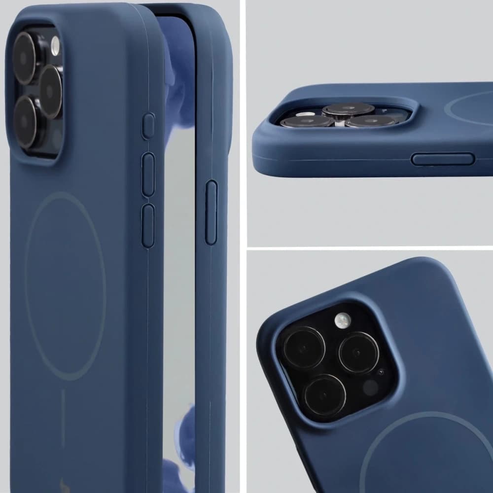 Bizon puha tok mágneses Apple iPhone 15 Pro Max sötétkék - 6