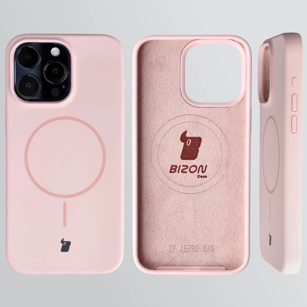 Bizon puha tok mágneses Apple iPhone 15 Pro Max világos rózsaszín - 5