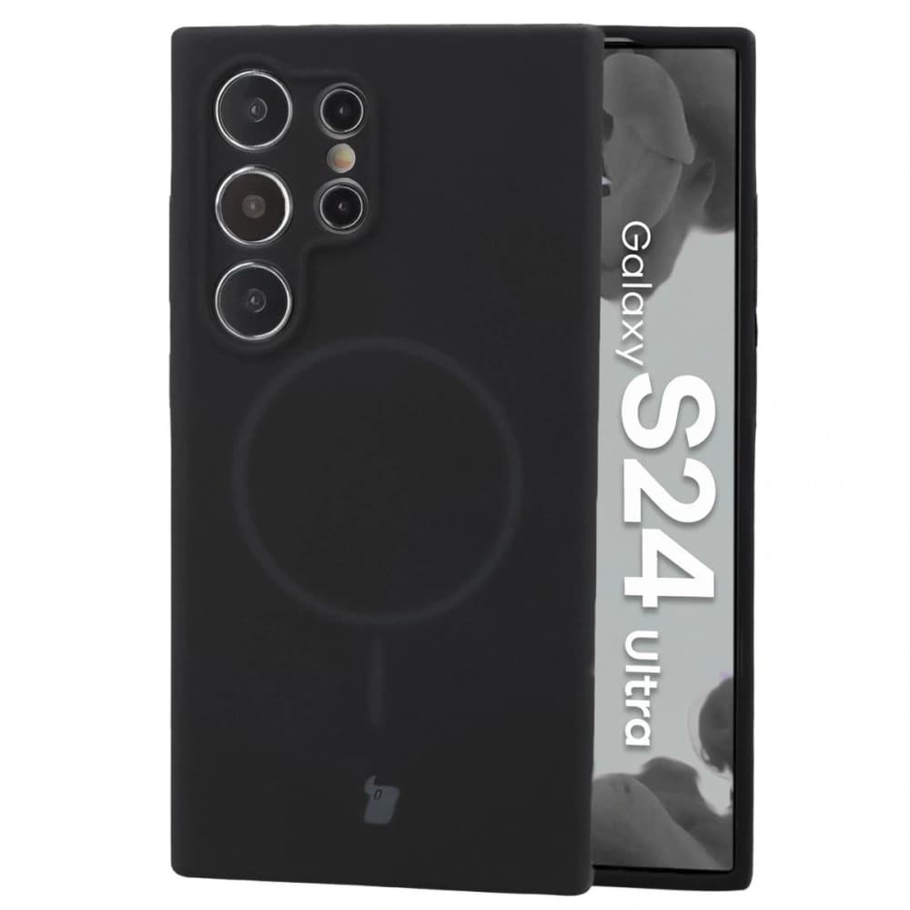 Bizon Soft Case Magnetisch Samsung Galaxy S24 Ultra schwarz