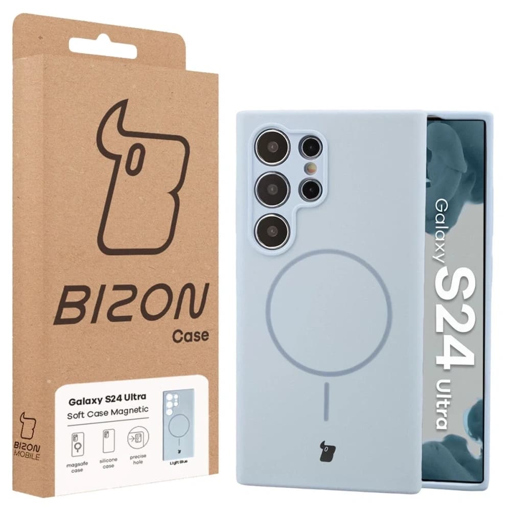 Bizon Soft Case Magnetisch Samsung Galaxy S24 Ultra Blau - 8