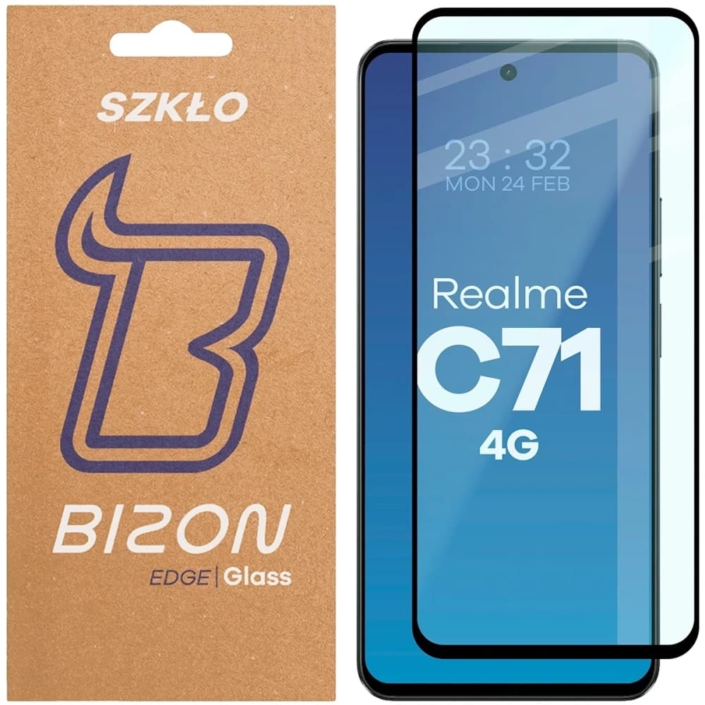 Bizon Glass Edge 2 Realme C71 4G černý rámeček