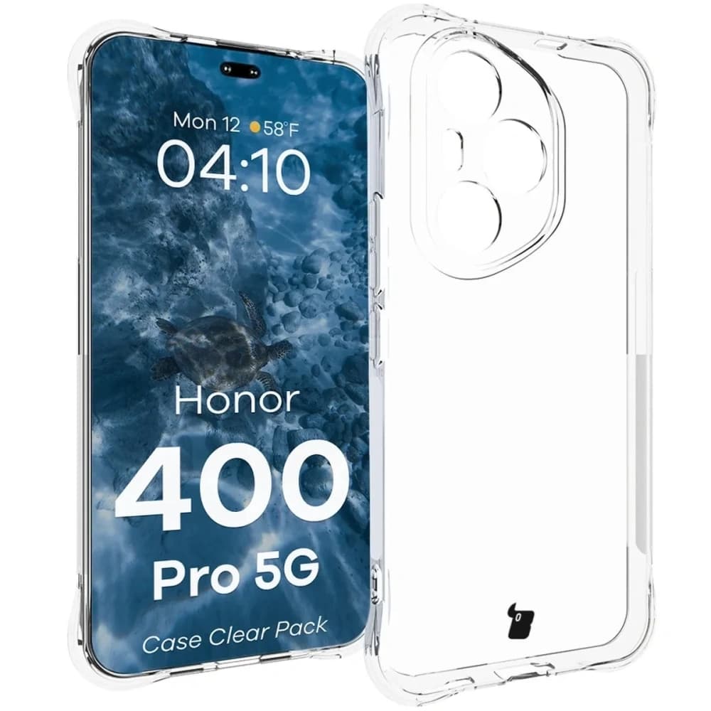 Bizon Case Clear Pack case + 2x screen film Honor 400 Pro - 3