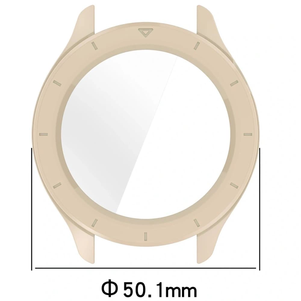 Bizon Case+Üveg Óra Xiaomi Watch S4 bézs - 2