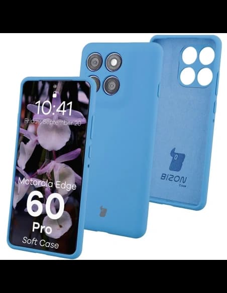 Bizon Soft Case Motorola Edge 60 Pro Blau