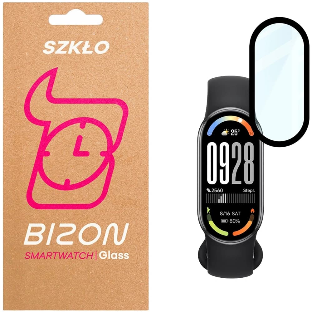 Bizon Glass Watch Edge Hybrid Xiaomi Smart Band 10 black