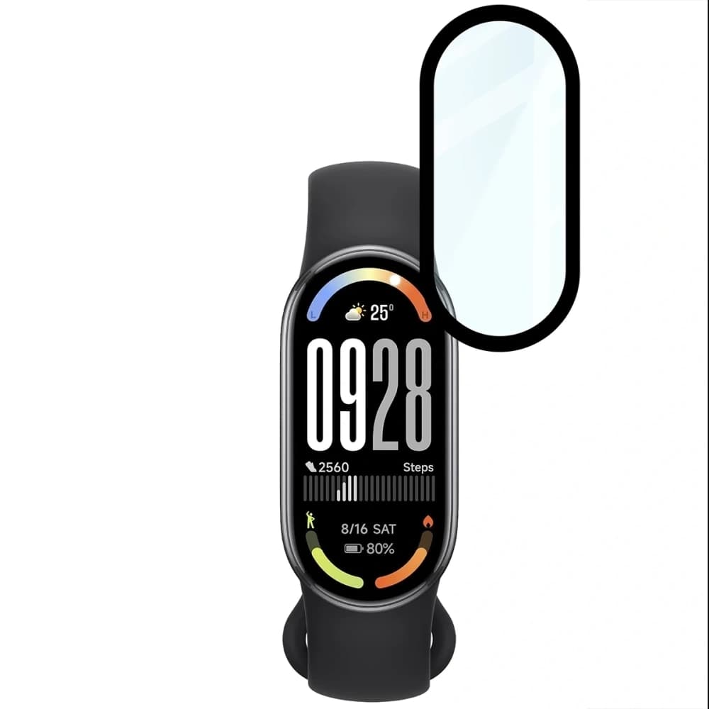 Bizon Glass Watch Edge Hybrid Xiaomi Smart Band 10 black - 5