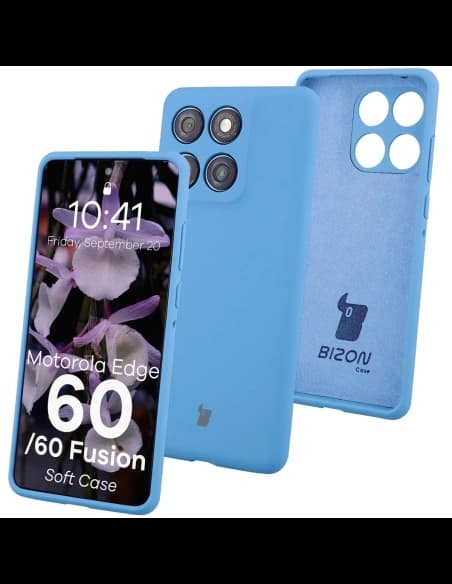 Husă moale Bizon pentru Motorola Edge 60 Fusion / 60 albastru