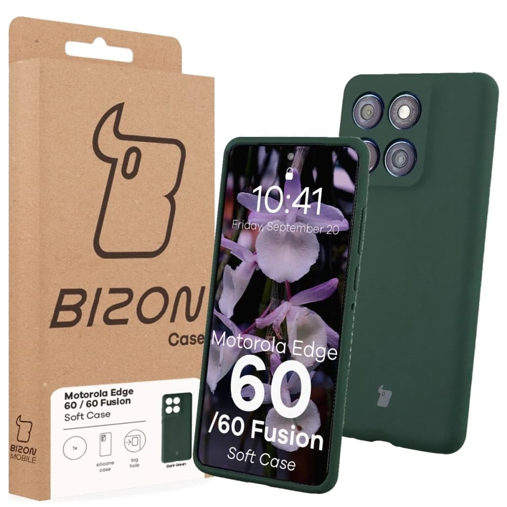 Husă moale Bizon pentru Motorola Edge 60 Fusion / 60 verde închis - 7