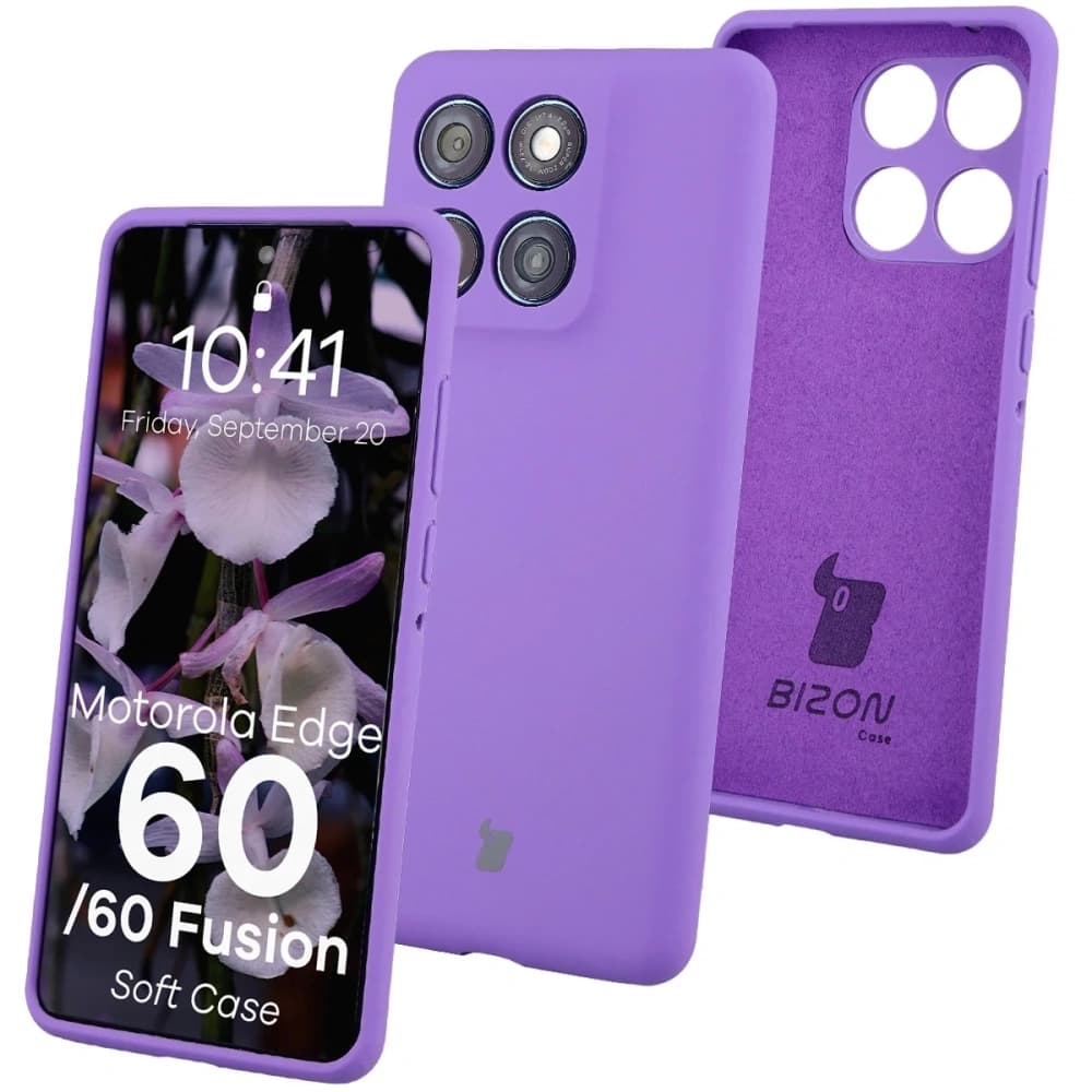 Husă moale Bizon pentru Motorola Edge 60 Fusion / 60 violet