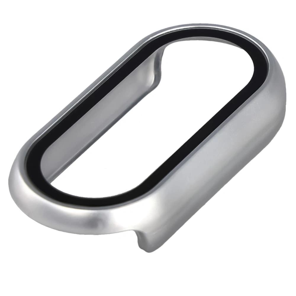Bizon Case+Glass Uhr Xiaomi Smart Band 10 Silber - 6