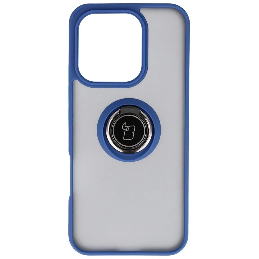 Inel hibrid Bizon Case Honor 400 Lite fumuriu cu ramă albastru închis - 2