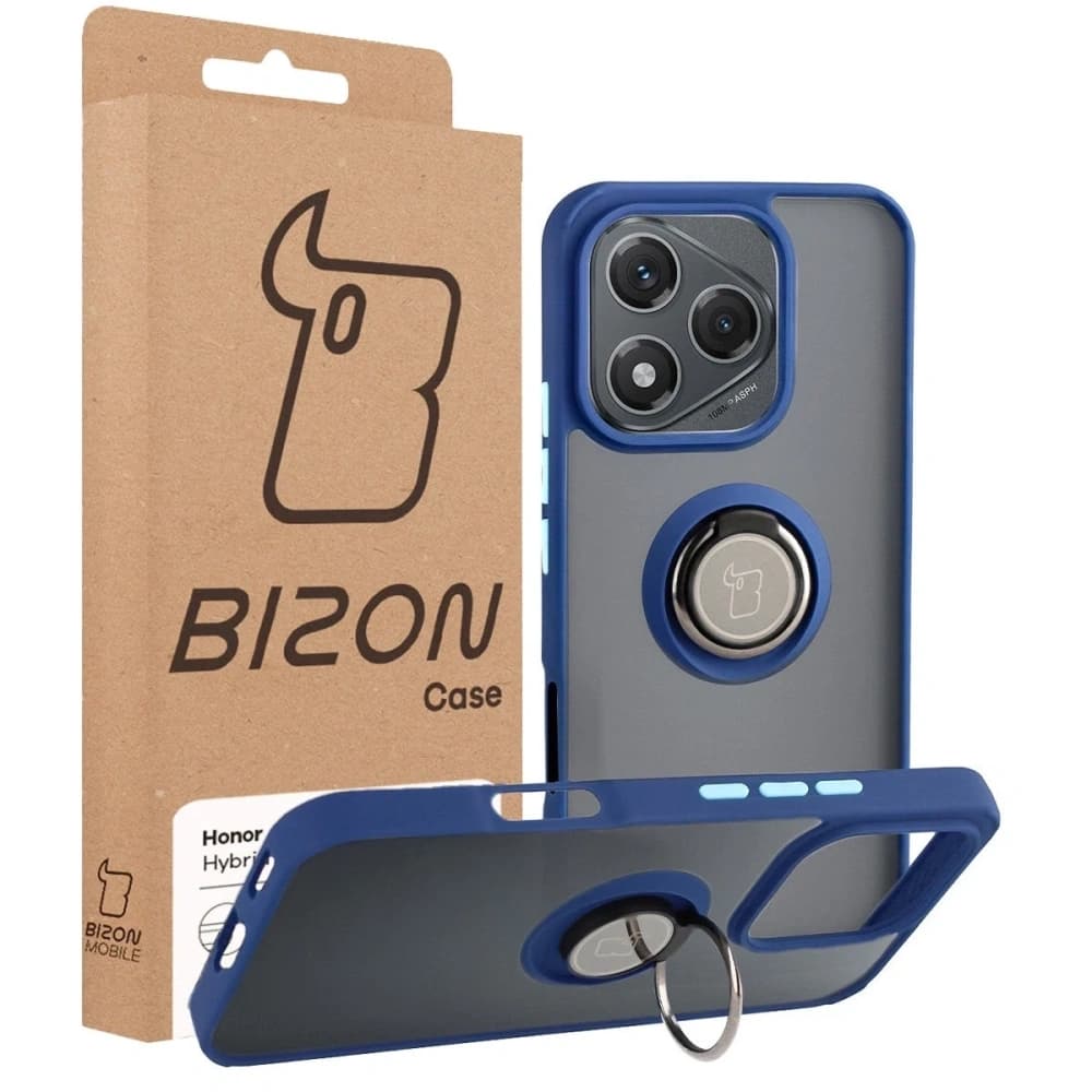 Inel hibrid Bizon Case Honor 400 Lite fumuriu cu ramă albastru închis - 7