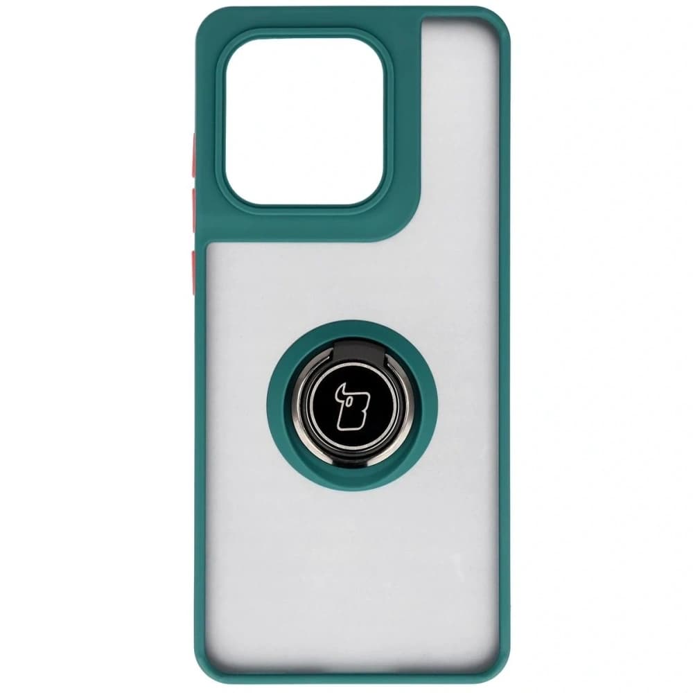 Caz Bizon Hybrid Ring Motorola Edge 60 Fusion / 60 fumuriu cu un cadru verde închis - 2