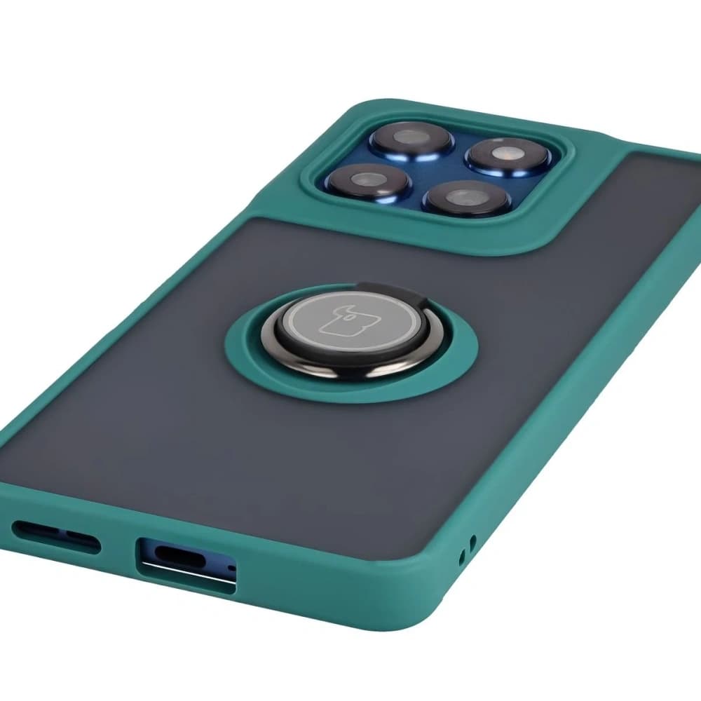 Caz Bizon Hybrid Ring Motorola Edge 60 Fusion / 60 fumuriu cu un cadru verde închis - 5