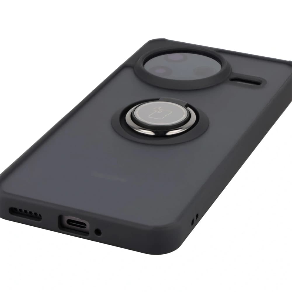 Bizon Case Hybrid Gyűrű Xiaomi POCO F7 Pro füstös fekete kerettel - 5