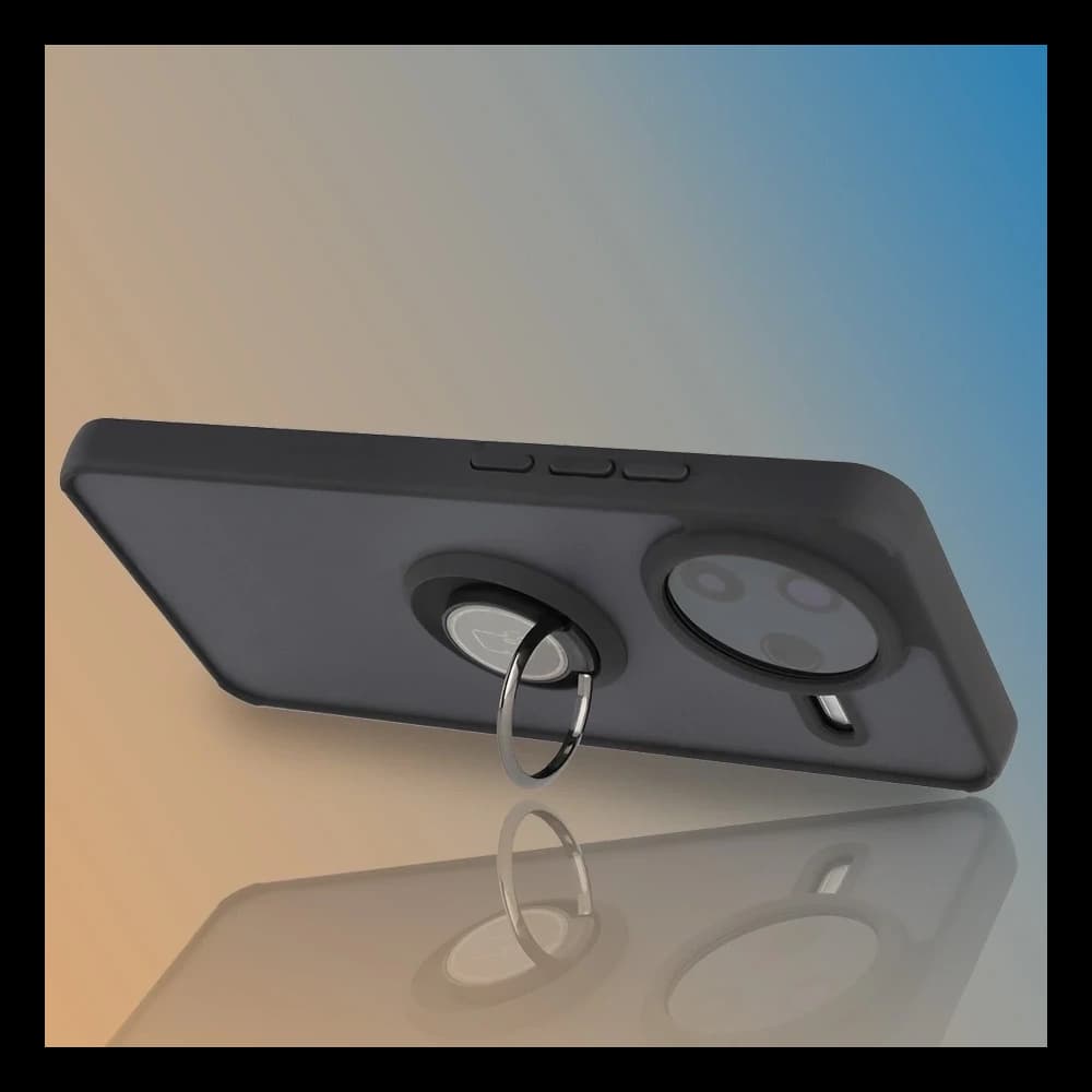 Bizon Case Hybrid Gyűrű Xiaomi POCO F7 Pro füstös fekete kerettel - 6