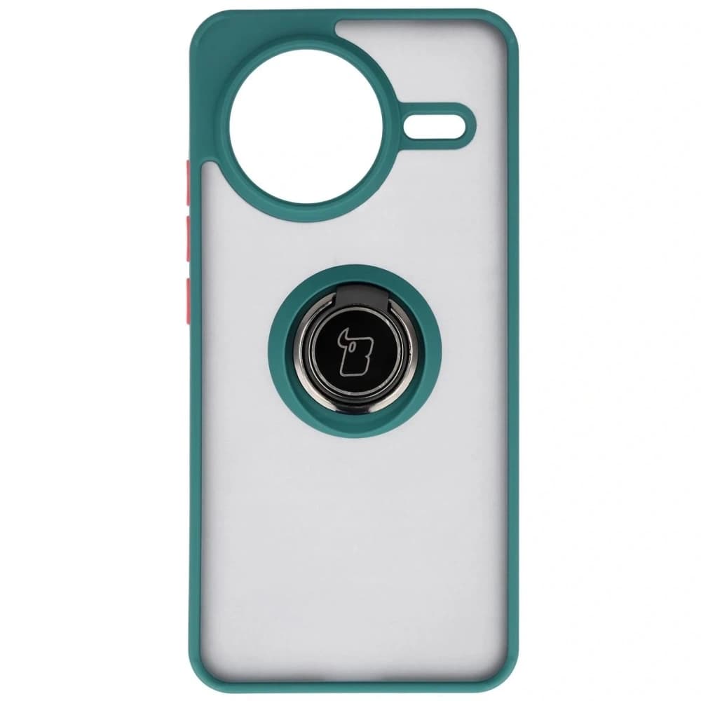Bizon Case Hybrid Gyűrű Xiaomi POCO F7 Pro füstös sötétzöld kerettel - 2
