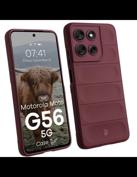 Husa Bizon pentru Motorola Moto G56 5G burgundă