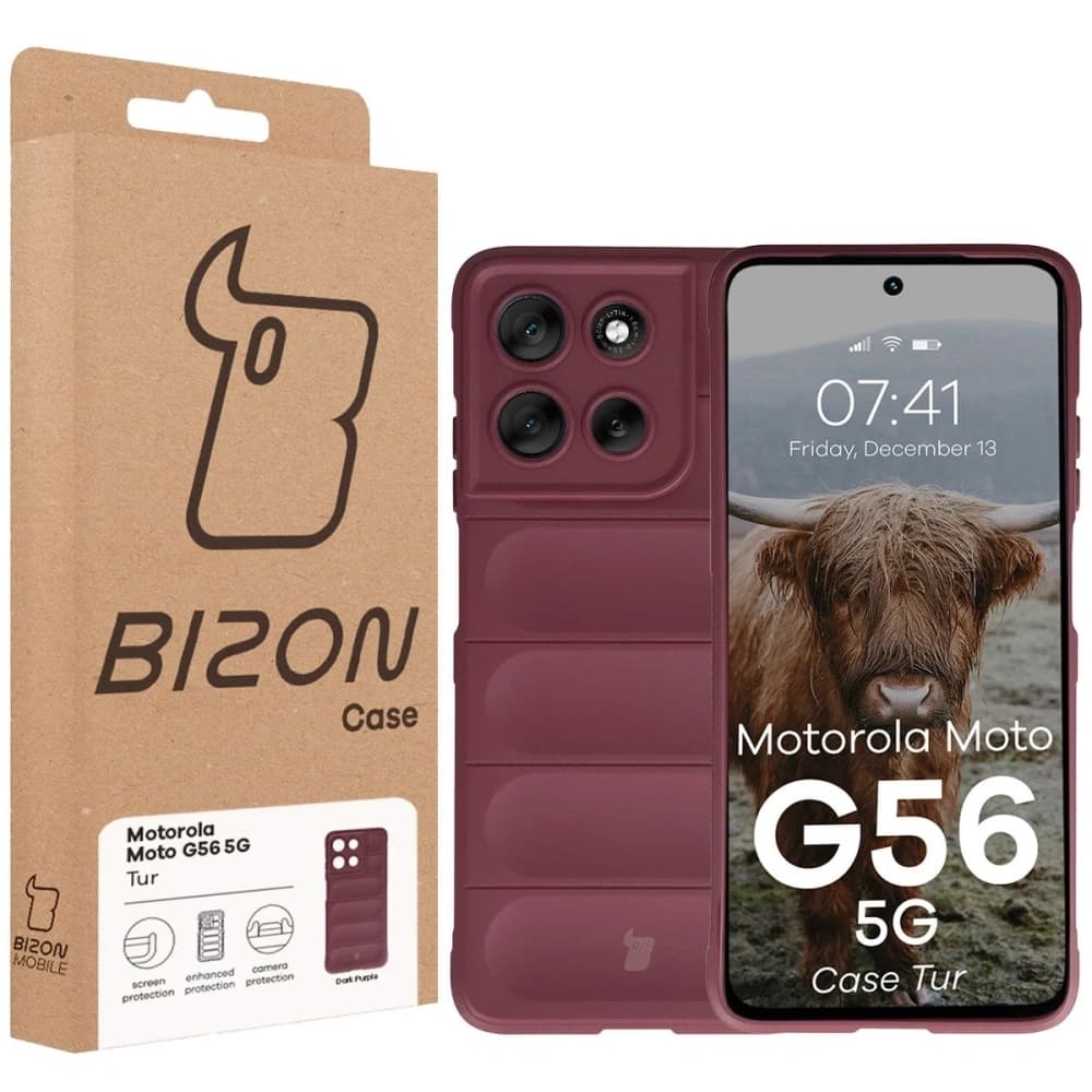 Husa Bizon pentru Motorola Moto G56 5G burgundă - 8