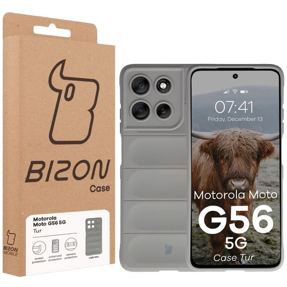 Carcasa Bizon pentru Motorola Moto G56 5G gri deschis - 8
