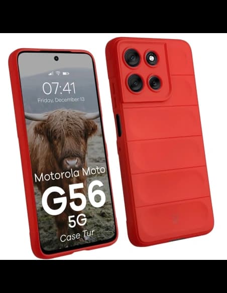 Carcasa Bizon Tur Motorola Moto G56 5G roșie